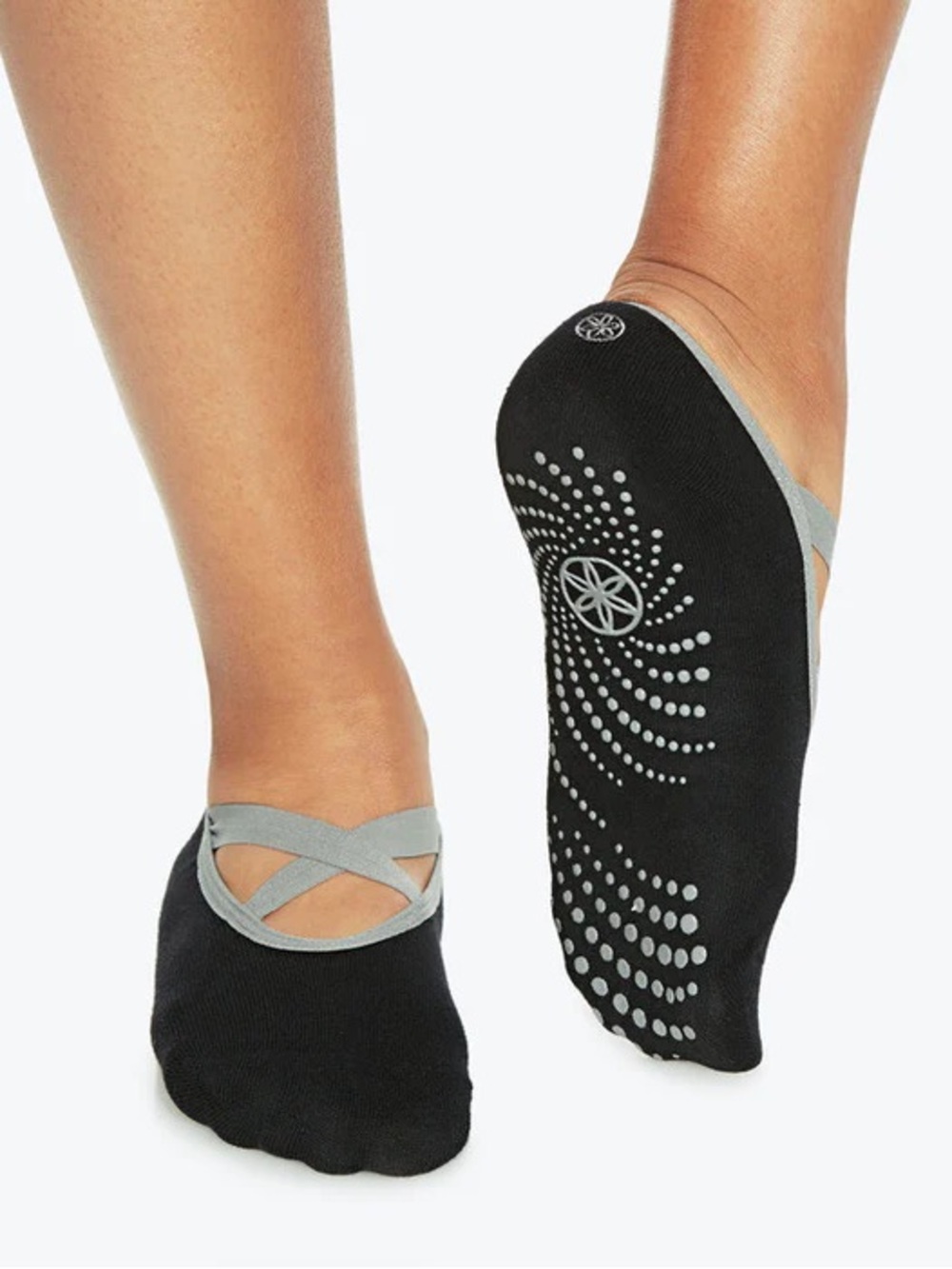 GAIAM Gray Grip Yoga Socks. Only Used Once! Color: HEATHER GRAY (not pictured)